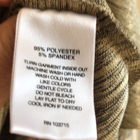 Gold Shimmering Bell-Sleeve Top - Picture 7 of 7